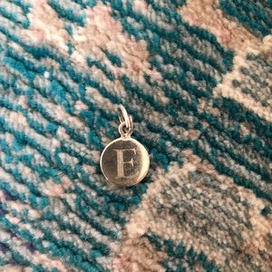 Silver E Charm